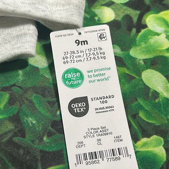 Carter's My First Turkey Day Infant Tee long sleeve thanksgiving T-shirt size 9M - Picture 4 of 7